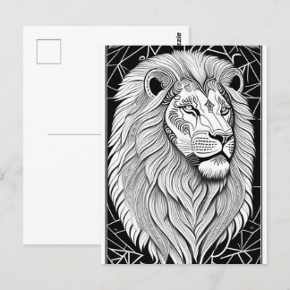 Leo Zodiac Sign - Astrologische Lion Postkarte