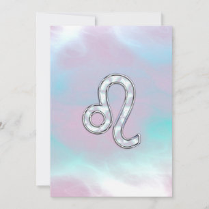 Leo Zodiac Sign auf Pastels Nacre Style Print