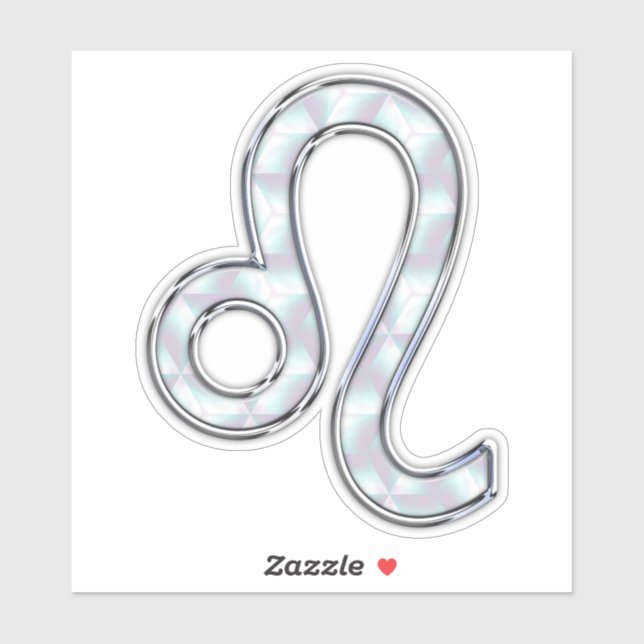 Leo Zodiac Sign auf Pastels Nacre Style Print Aufkleber (Blatt)