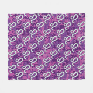 Leo Zodiac Sign auf Pink Fuchsia Digital Camouflag Fleecedecke