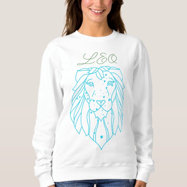 Leo Zodiac Sign Bold & Radiant Astrologie Design Sweatshirt (Vorderseite)