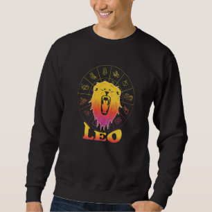 Leo Zodiac Sign Fakten ästhetische grafische Astro Sweatshirt