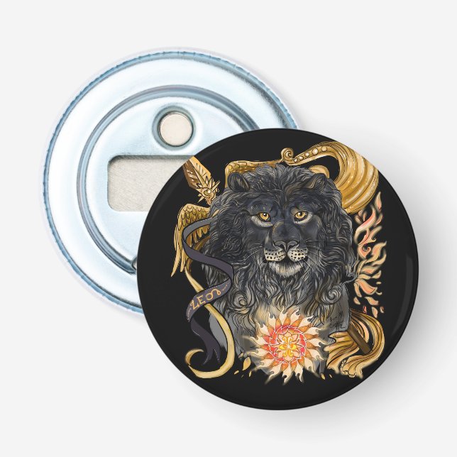 Leo Zodiac Sign Flaschenöffner (Vorderseite)