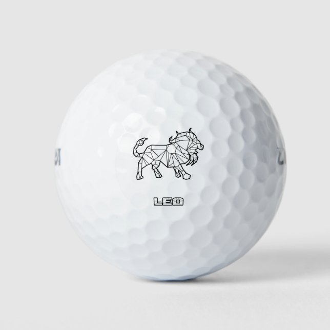 Leo Zodiac Sign Golf Balls Golfball (Vorderseite)