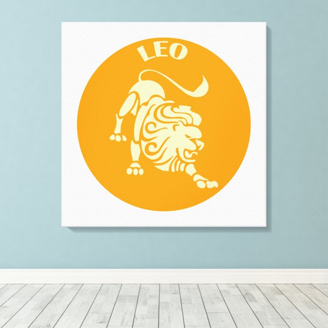 Leo, Zodiac Sign, Horoscope, Astrology Leinwanddruck (Insitu (Holzboden))