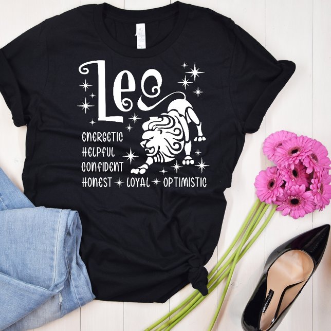 Leo Zodiac Sign Horoskop Persönliche Merkmale T-Shirt (Von Creator hochgeladen)