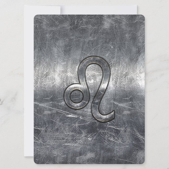 Leo Zodiac Sign in Grunge Distressed Style (Vorderseite)