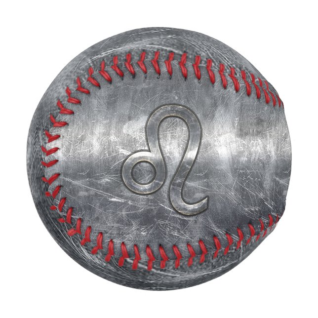 Leo Zodiac Sign in Industrial Style Baseball (Vorderseite Links)