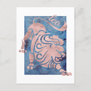 Leo Zodiac Sign Postcard Postkarte