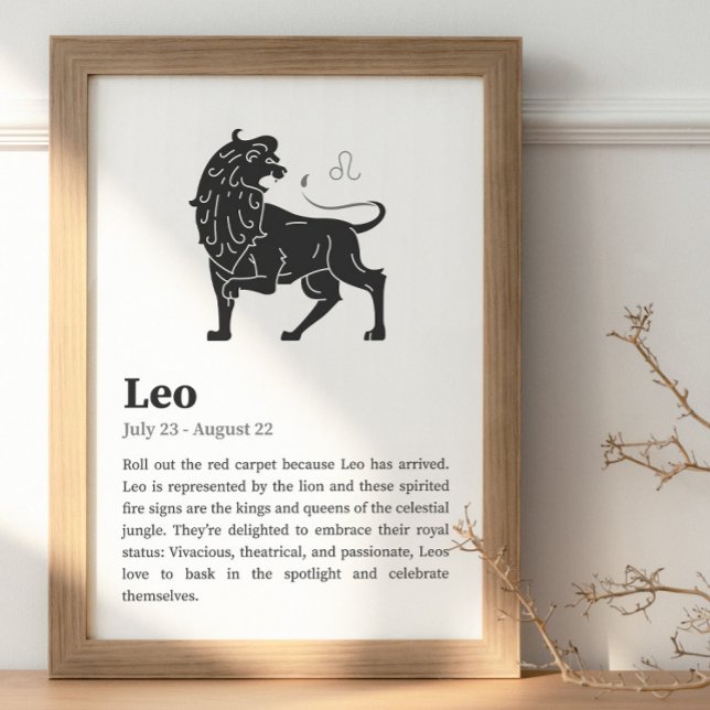 Leo Zodiac Sign Poster (Von Creator hochgeladen)