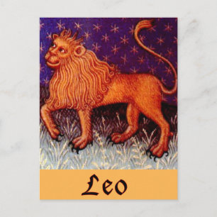 Leo Zodiac Sign Postkarte