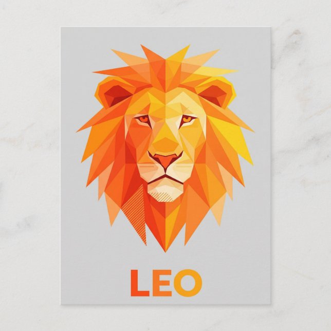 Leo Zodiac Sign Postkarte (Vorderseite)
