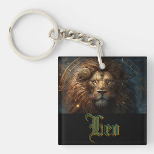 Leo Zodiac Sign Schlüsselanhänger