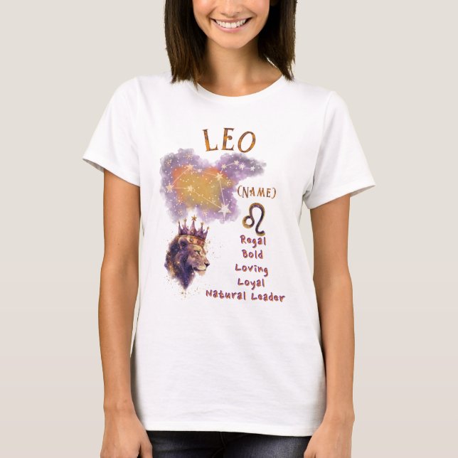 Leo Zodiac Sign T-shirt *1 (Vorderseite)