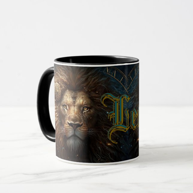 Leo Zodiac Sign Tasse (Vorderseite Links)