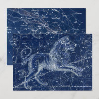Leo Zodiac Sign Vintag Illustration
