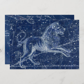 Leo Zodiac Sign Vintag Illustration Einladung