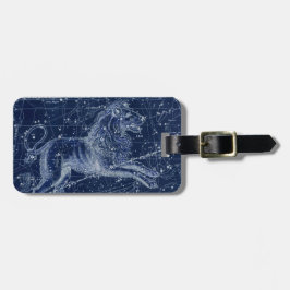 Leo Zodiac Sign Vintag Illustration Gepäckmarke Gepäckanhänger
