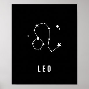 Leo Zodiac Sign Zitat Poster