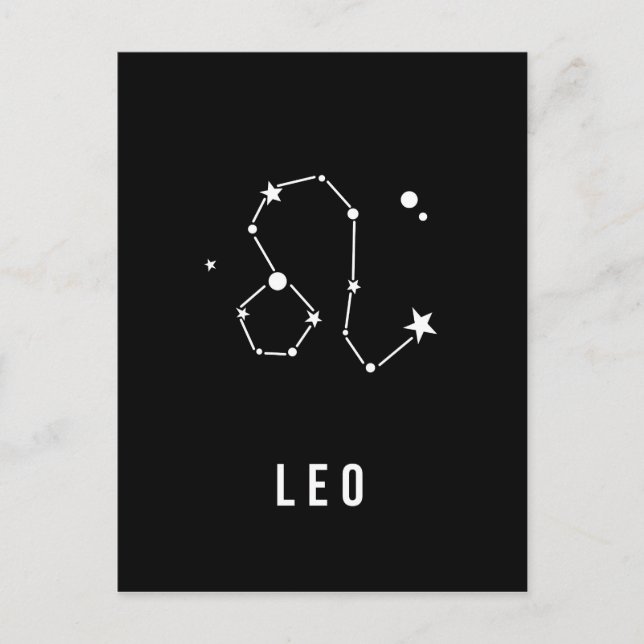 Leo Zodiac Sign Zitat Postkarte (Vorderseite)