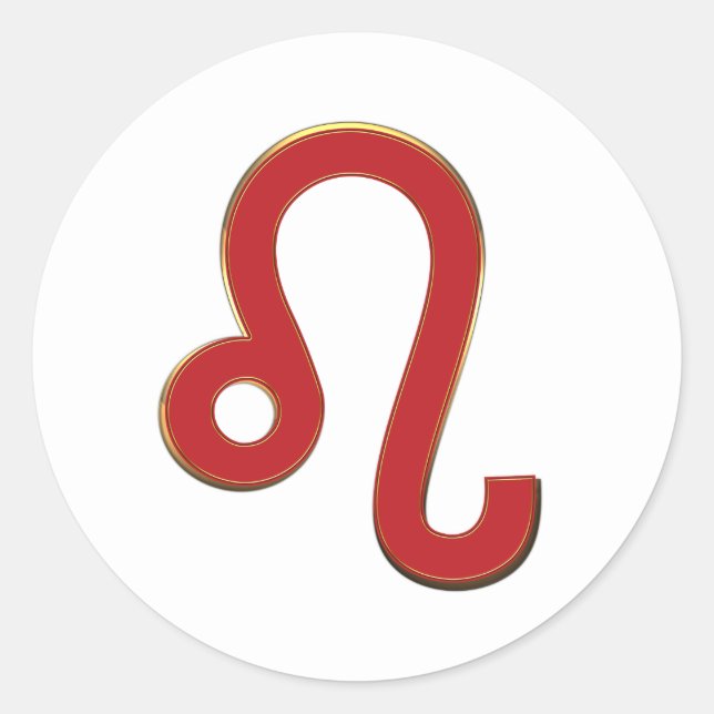 LEO Zodiac Signage Juli August Astrologie Geburtst Runder Aufkleber (Vorderseite)