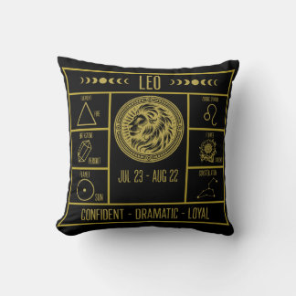 Leo Zodiac Spaß Fakten Horoskop Astrologie Pillow Kissen