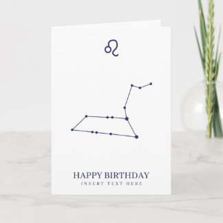 Leo Zodiac Star Sign Custom Geburtstag Karte