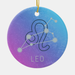 Leo Zodiac Star Sign Horoskop Constellation Keramik Ornament