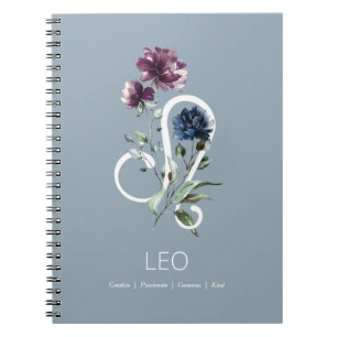 Leo Zodiac Star Sign Notizblock