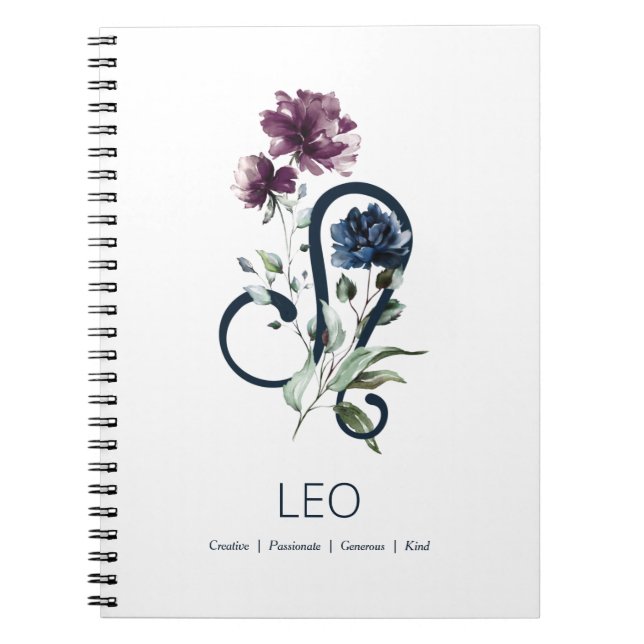 Leo Zodiac Star Sign Notizblock (Vorderseite)