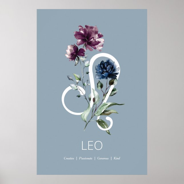 Leo Zodiac Star Sign Poster (Vorne)