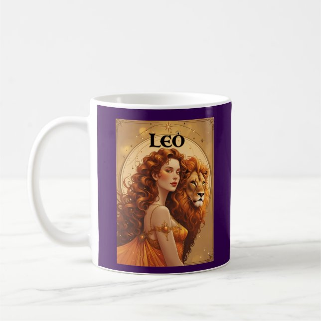 Leo Zodiac Sun signieren Astrologie Kaffeetasse (Links)