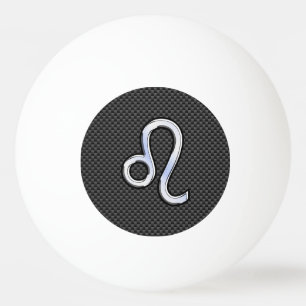 Leo Zodiac Symbol auf Carbon Fibre Style Print Tischtennisball