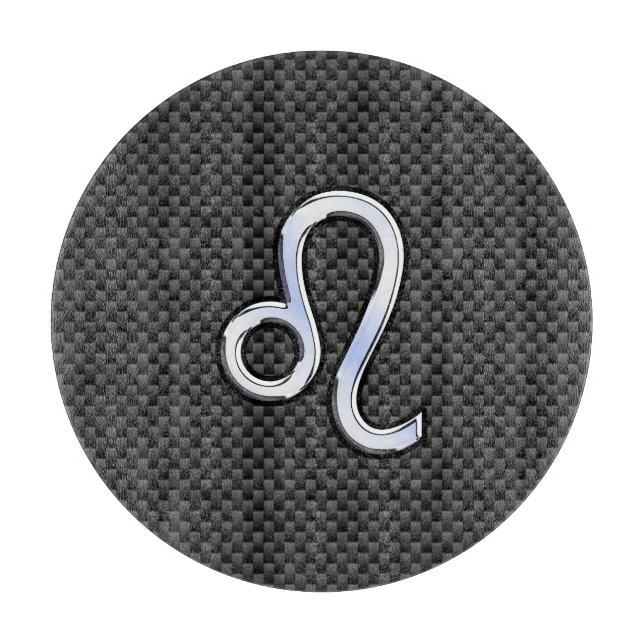 Leo Zodiac Symbol auf der Dekoration von Kohlefase Schneidebrett (Vorderseite)