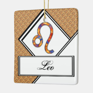 Leo Zodiac Symbol Element von Kenneth Yoncich Keramikornament