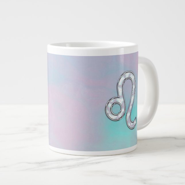 Leo Zodiac Symbol Jumbo-Tasse (Vorderseite Rechts)