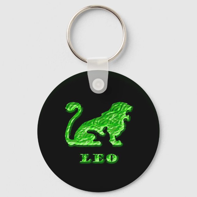 Leo Zodiac Symbol Schlüsselanhänger (Vorderseite)