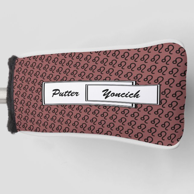 Leo Zodiac Symbol Standard von Kenneth Yoncich Golf Headcover (Vorderseite)