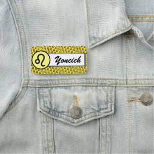 Leo Zodiac Symbol Standard von Kenneth Yoncich Namensschild