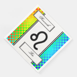 Leo Zodiac Symbol Standard von Kenneth Yoncich Serviette