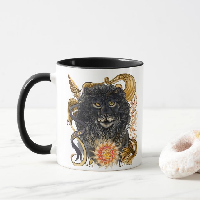 Leo Zodiac Tasse (Mit Donut)