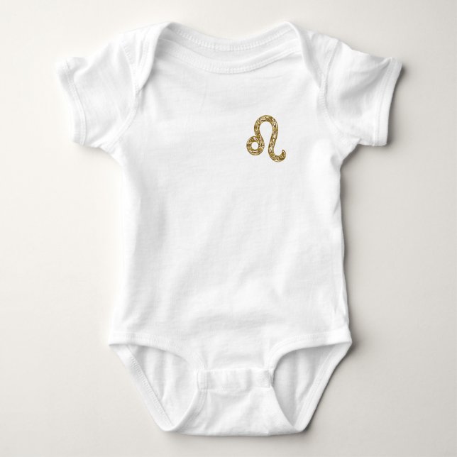 Leo Zodiac - Tribal Gold Baby Strampler (Vorderseite)