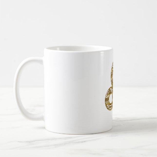 Leo Zodiac - Tribal Gold Kaffeetasse (Links)