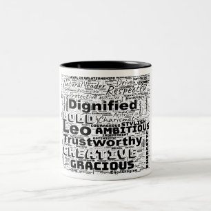 Leo Zodiac Word Cloud Inspiration Tasse