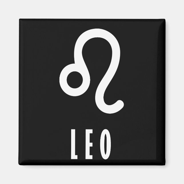 Leo zodiac-Zeichen Magnet (Vorne)
