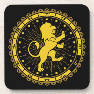Leo - Zodiac - Zeichen - Symbol - Horoskop Getränkeuntersetzer
