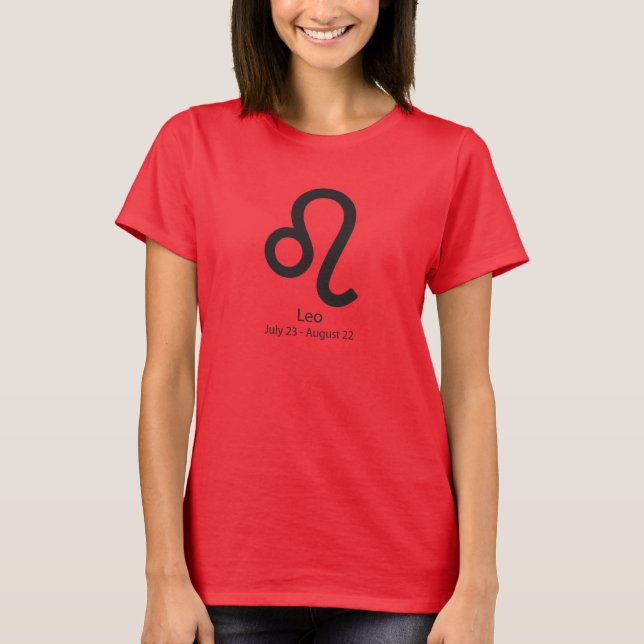 Leo Zodiac-Zeichen T-Shirt (Vorderseite)