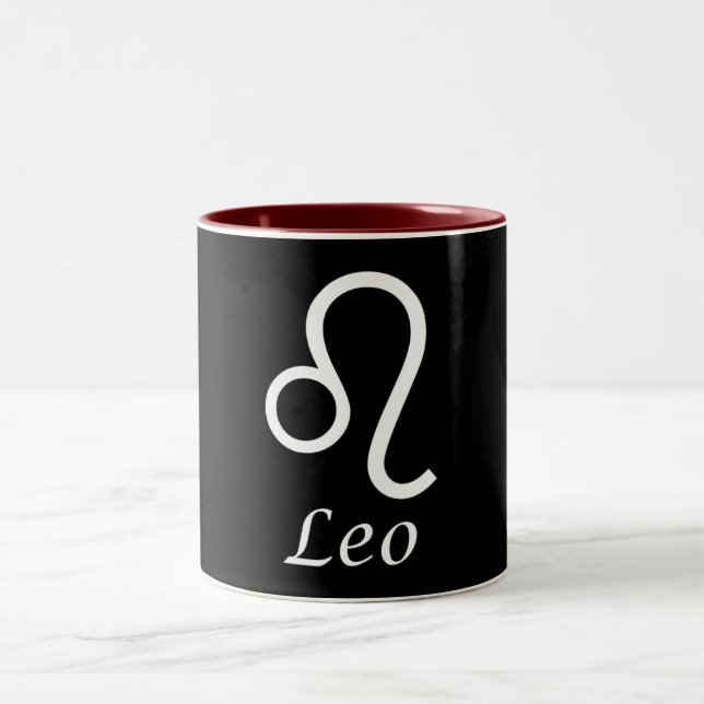 "Leo" Zodiac-Zeichen Zweifarbige Tasse (Mittel)