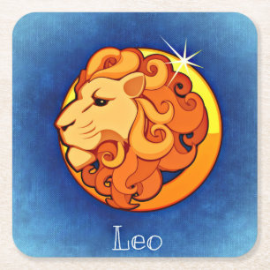 Leo-Zodiak-Unterlagen Rechteckiger Pappuntersetzer