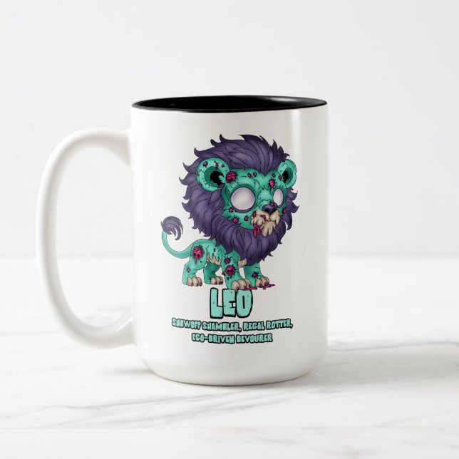 Leo Zombie Zweifarbige Tasse (Links)